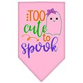 Mirage Pet Products Too Cute to Spook-Girly Ghost Screen Print BandanaLight Pink Small 66-436 SMLPK